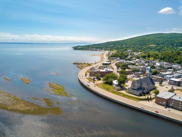 Vue aérienne de La Malbaie