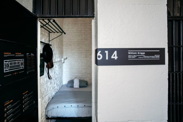 Single bed in a cell