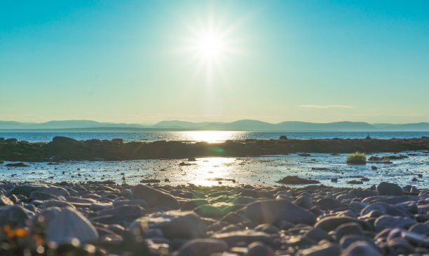 r de soleil au bord du Fleuve Saint-Laurent