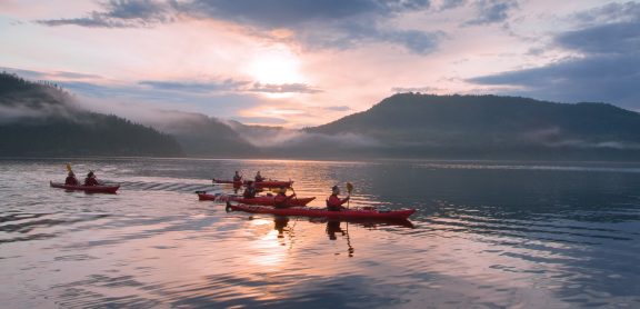 Sea kayaking at Bic National Park