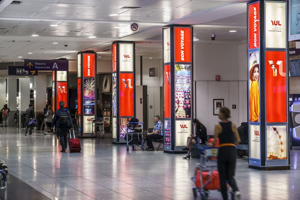 People walking in the Montreal Airport