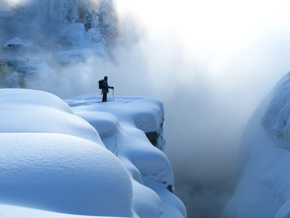 Hiker in the Mont-Valins