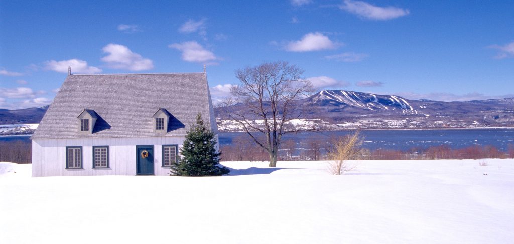 Paysage de l'Île d'Orléans l'hiver