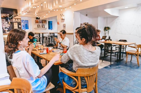 People sitting at a table