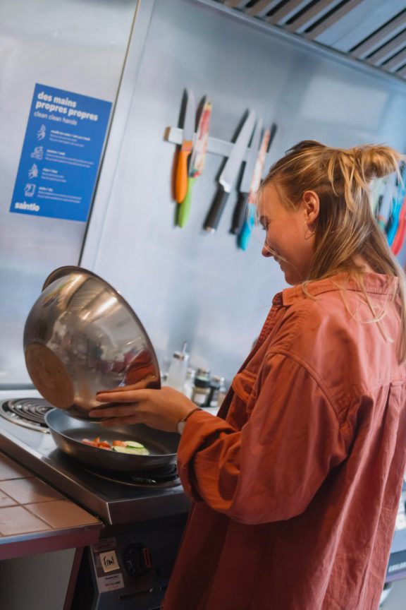 A person in the kitchen