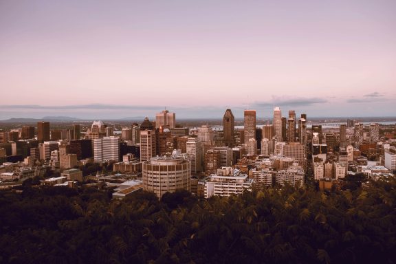Vue panoramique du centre ville de Montréal