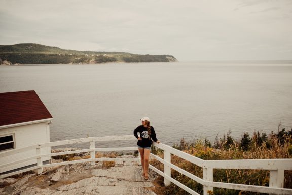 Personne devant la Baie-Sainte-Catherine