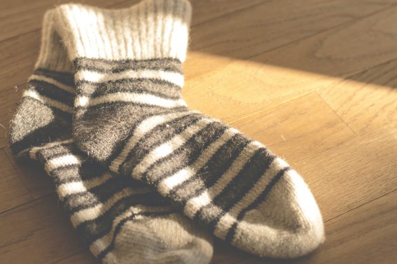 Striped wool socks