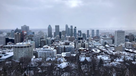 Ville de Montréal dans la neige