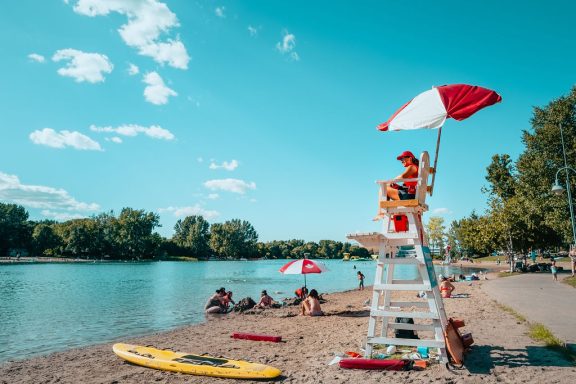 Plage au parc Jean-Drapeau