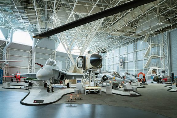 Planes in the Aviation and Space Museum in Ottawa.